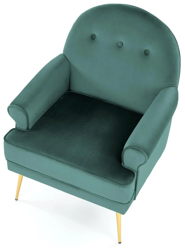 SANTI leisure armchair dark green / gold DIOMMI V-CH-SANTI-FOT-C.ZIELONY