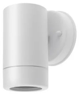 Απλίκα Τοίχου Κύλινδρος GU10 9W Πλαστικό IP44 Φ6 Up or Down ΦOS_ME-21-0214-1-Λευκό 21-0214-1