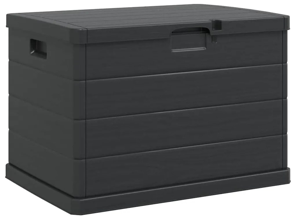 vidaXL Κουτί αποθήκευσης κήπου Ανθρακί 77.5 x 54.5 x 53 εκ. Πλαστικό