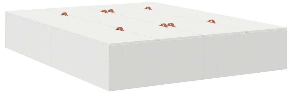 vidaXL Κρεβάτι αποθήκευσης Λευκό 140x200 εκ