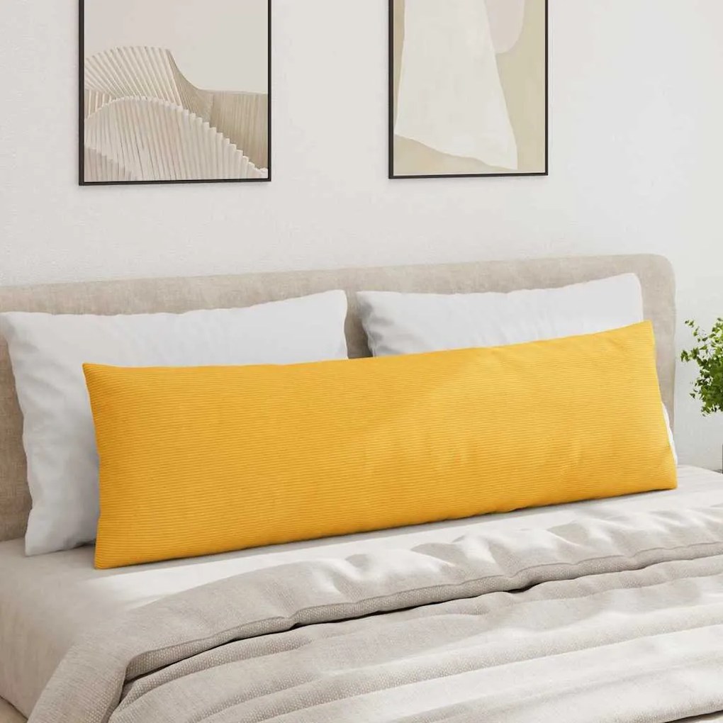 vidaXL Μαξιλάρι Καναπέ 2 pcs Απαλό Κίτρινο 145 x 40 εκ.