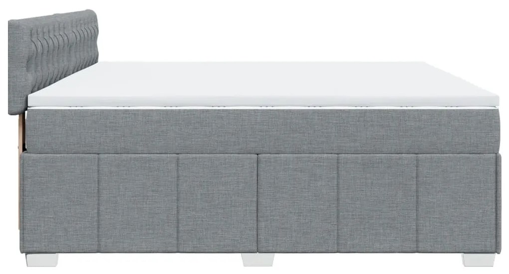 ΚΡΕΒΑΤΙ BOXSPRING ΜΕ ΣΤΡΩΜΑ ΑΝΟΙΧΤΟ ΓΚΡΙ 200X200 ΕΚ. ΥΦΑΣΜΑΤΙΝΟ 3287182