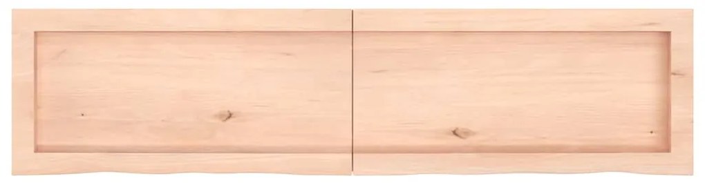 vidaXL Ράφι Τοίχου 120x30x(2-6) εκ. από Ακατέργαστο Μασίφ Ξύλο Δρυός