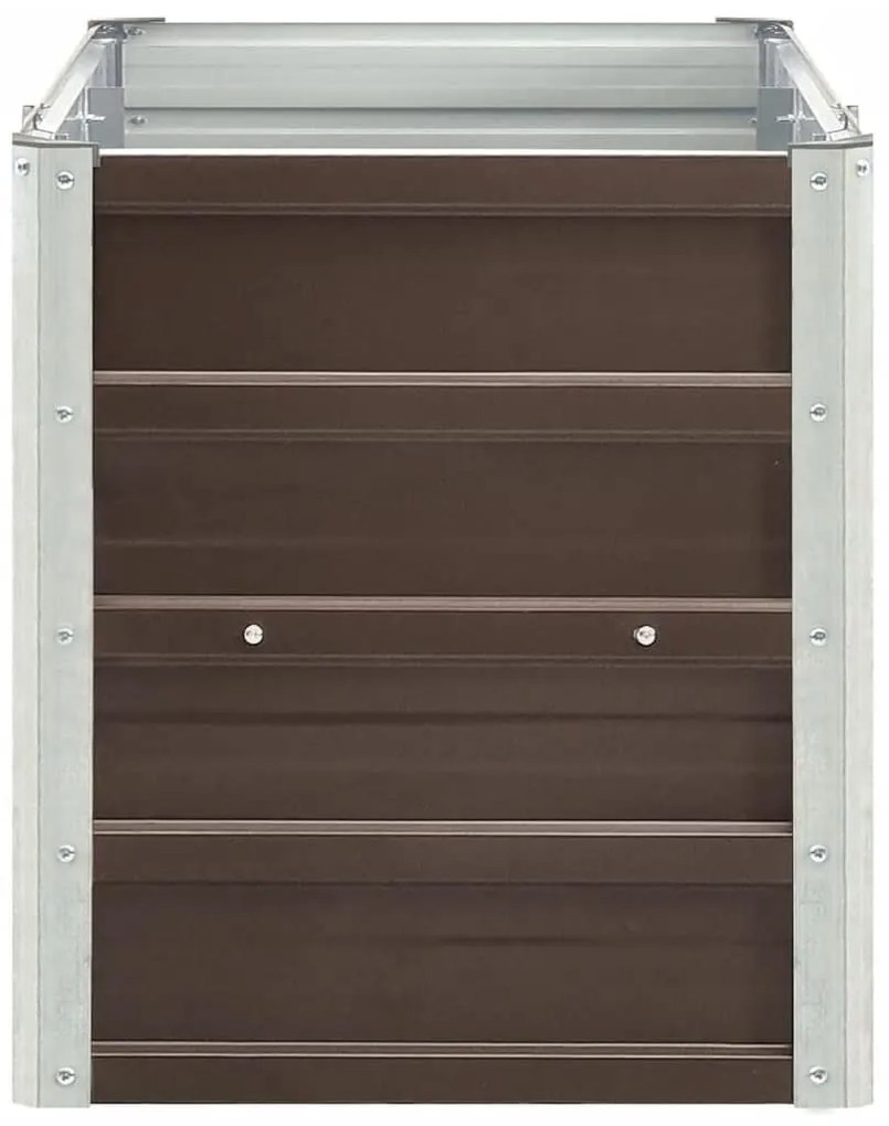 vidaXL Ζαρντινιέρα Υπερυψωμένη Καφέ 240x40x45 εκ. Γαλβανισμ. Χάλυβας