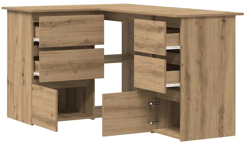 vidaXL Γωνιακό γραφείο Artisan Oak 145x100x76 cm Κατασκευασμένο ξύλο