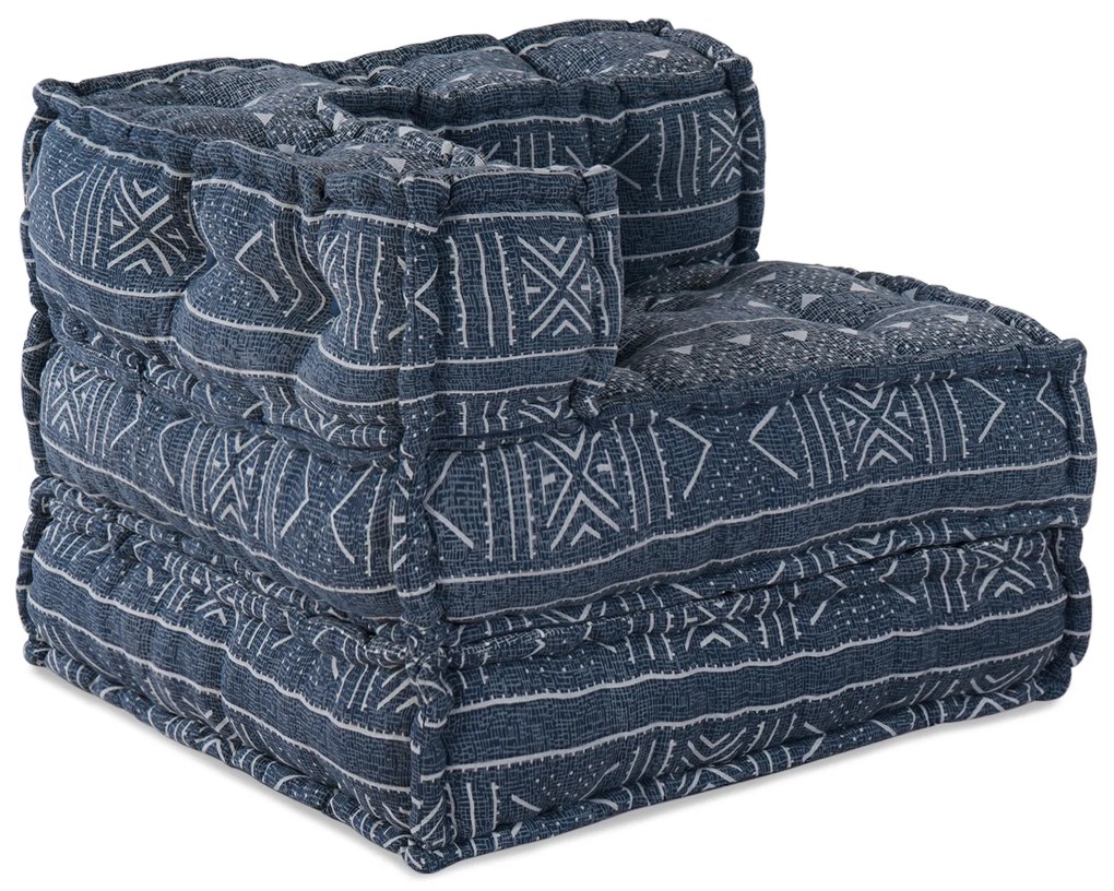 vidaXL Μοδι-γκα κουβερτούρα Indigo 70x70x54 Μάλλινο