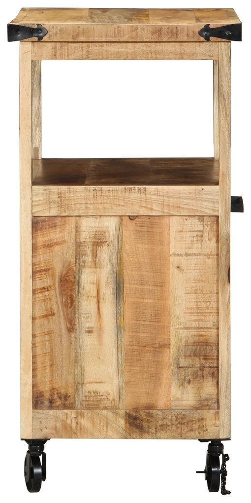 vidaXL Καρότσι Κουζίνας 55x40x80 cm Μασίφ Ρουστίκ Ξύλο Μάνγκο