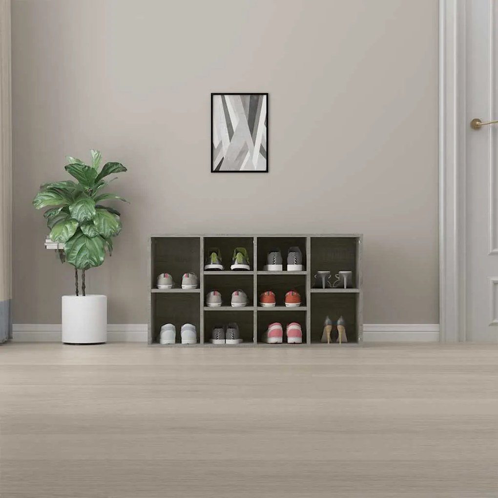 vidaXL Παπουτσοθήκη Γκρι Sonoma 103x30x55 εκ. από Επεξεργασμένο Ξύλο