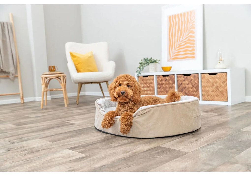 Κρεβάτιγια Σκύλους Trixie Vital Lino Soft Μπεζ Κρεμ 83 X 67 CM