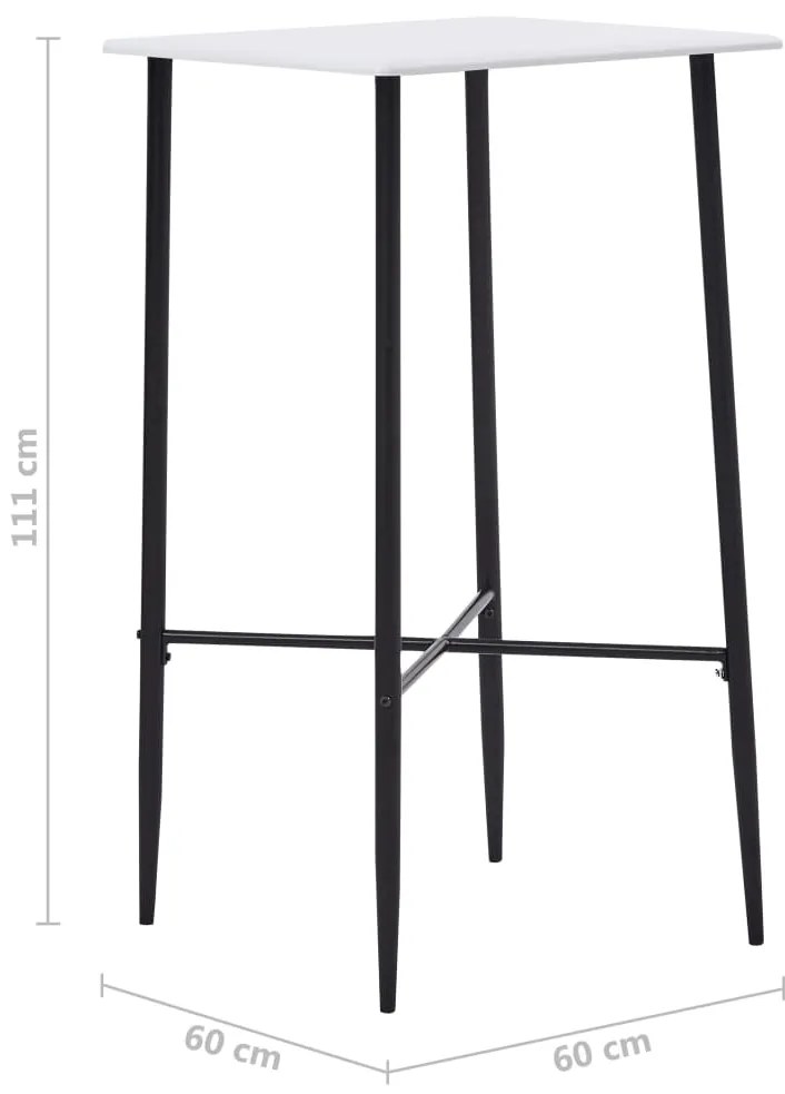 vidaXL Τραπέζι Μπαρ Λευκό 60 x 60 x 111 εκ. από MDF