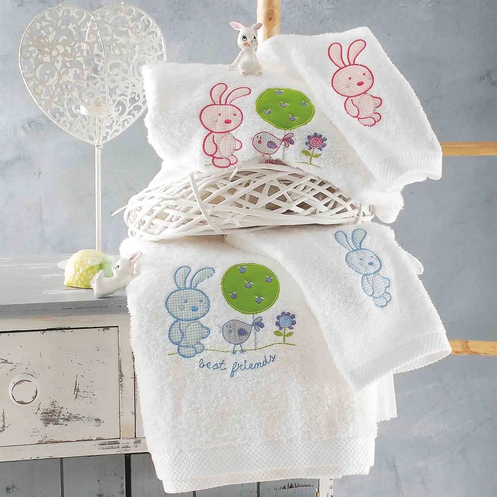 Πετσέτες Παιδικές Σετ Sweet Summer White - Ciel Ρυθμός 2τμχ Σετ Πετσέτες 100% Cotton