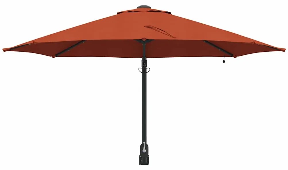 vidaXL Ομπρέλα Κήπου Κόκκινο και Μαύρο 248 x 248 x 148 εκ.