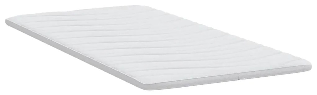 vidaXL Στρώμα επικάλυψης Λευκό 90 x 200 x 3,5 εκ Υφασμα Πλεκτό