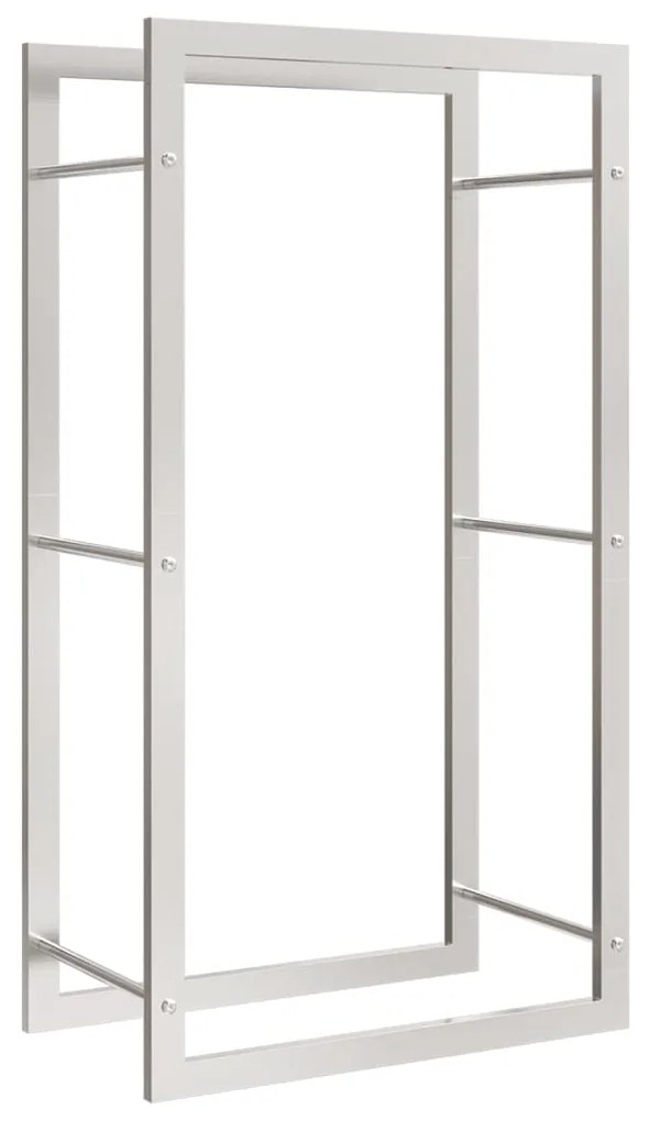 vidaXL Ραφιέρα Καυσόξυλων 50x28x94 εκ. από Ανοξείδωτο ατσάλι