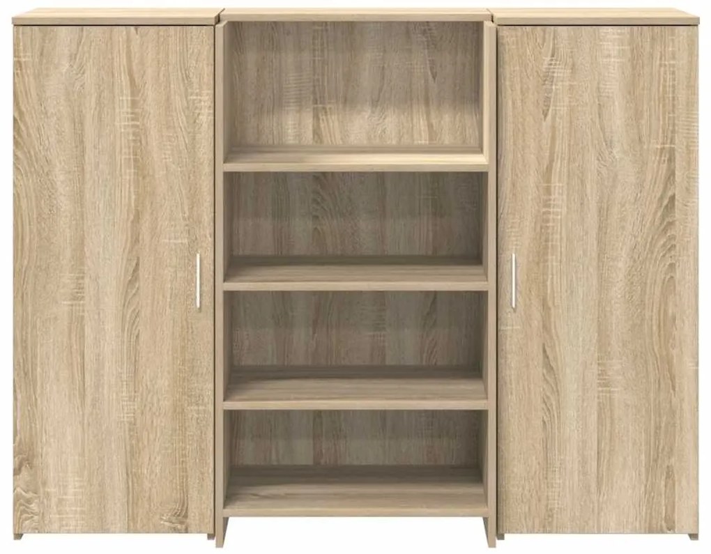 vidaXL Γραφείο υποδοχής Sonoma Δρυς 135x50x103,5εκ. Επεξεργασμένο Ξύλο