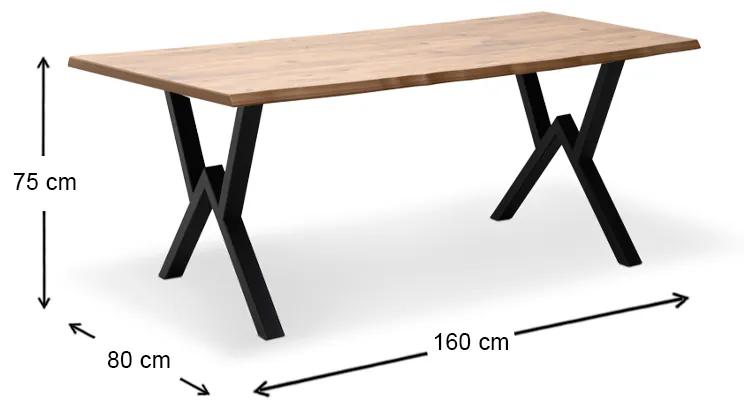 Τραπέζι Walter Megapap Mdf - μεταλλικό χρώμα ακακίας 160x80x75εκ. - Μέταλλο - GP038-0004,1