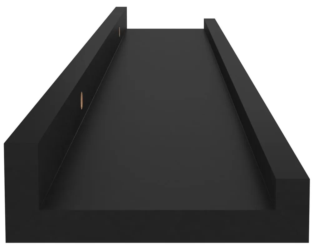 vidaXL Ράφια Τοίχου 4 τεμ. Μαύρα 60 x 9 x 3 εκ.Λευκά