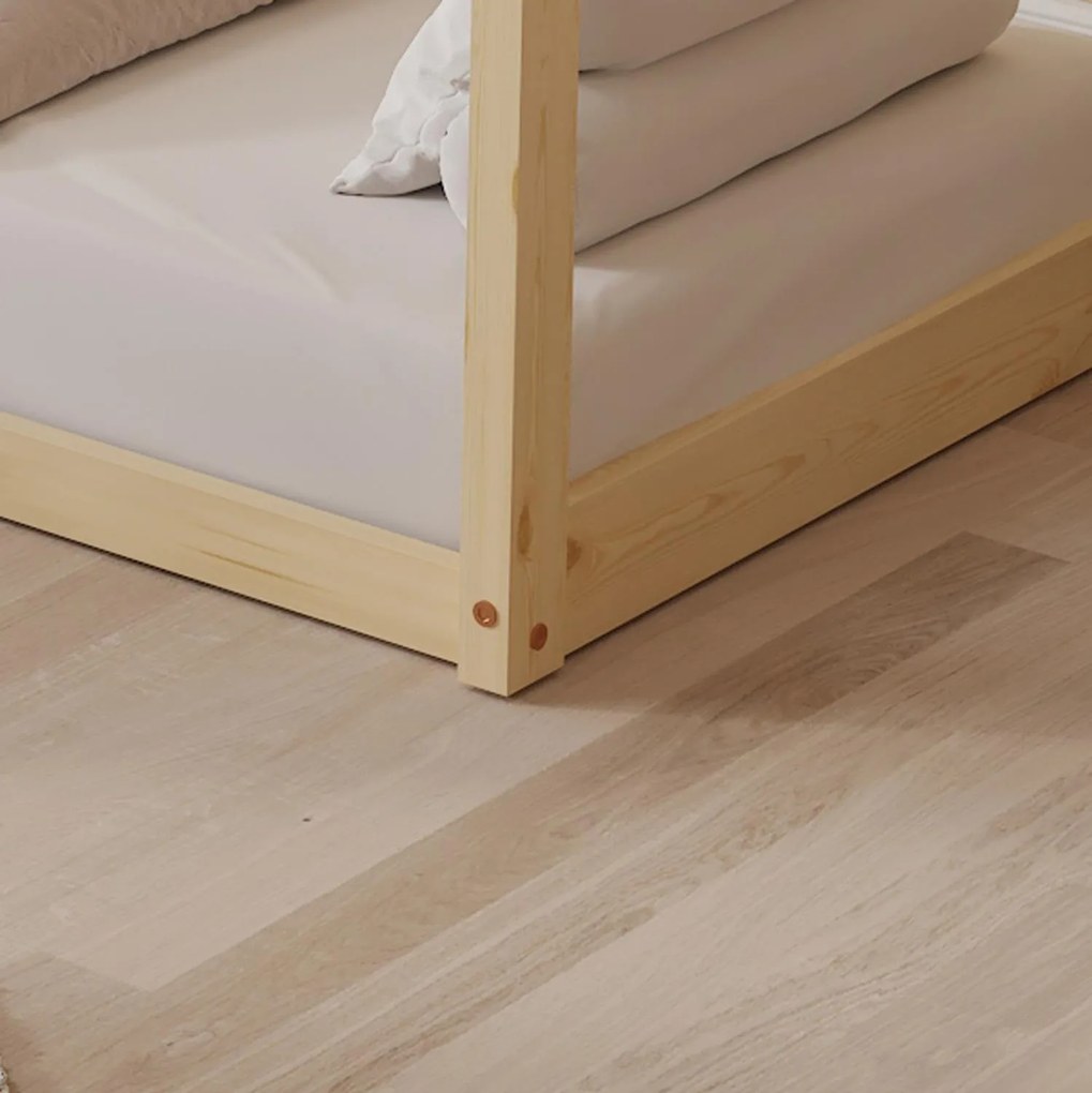 ΚΡΕΒΑΤΙ ΠΑΙΔΙΚΟ PEPE  τ.MONTESSORI ΞΥΛΟ ΠΕΥΚΟ ΦΥΣΙΚΟ- 140x70εκ