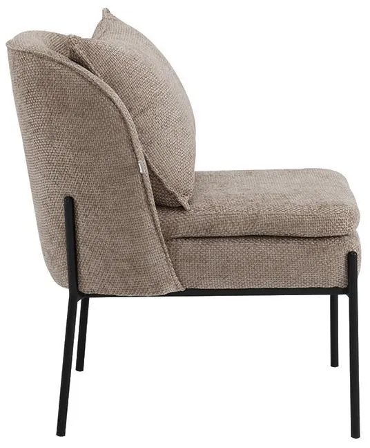 Πολυθρόνα FL3059 Fylliana με Μεταλλικά Πόδια Καφέ 67x75x81 εκ. 67x75x81 εκ.