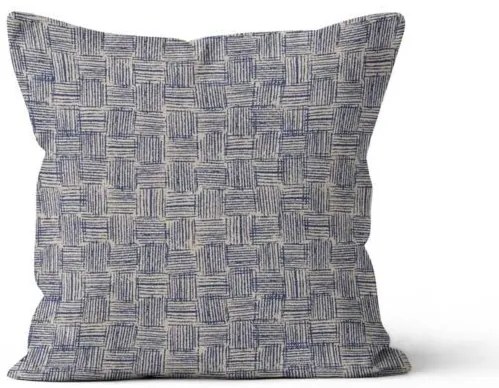 Beauty Home ΜΑΞΙΛΑΡΟΘΗΚΗ ΜΠΛΕ ΚΑΡΩ ΓΡΑΜΜΕΣ   40 x 40 cm   ΜΕ ΓΕΜΙΣΜΑ