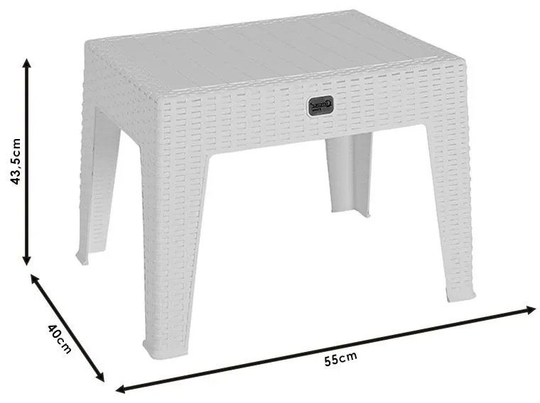 Τραπέζι Cosmic PP λευκό 55x40x43.5εκ 55x40x43.5 εκ.