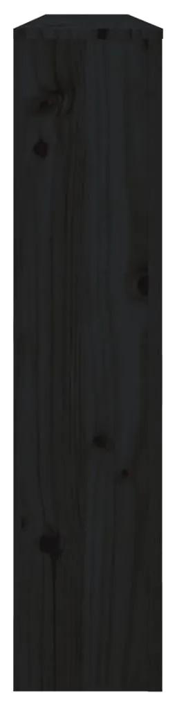 vidaXL Κάλυμμα Καλοριφέρ Μαύρο 169x19x84 εκ. από Μασίφ Ξύλο Πεύκου