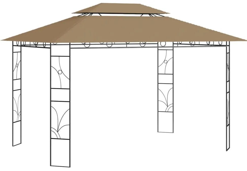 vidaXL Κιόσκι Taupe 4 x 3 x 2,7 μ. 160 γρ./μ²