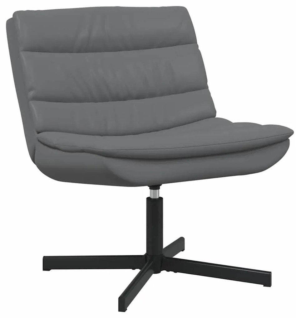 vidaXL Περιστρεφόμενη καρέκλα Γκρι 63 x 75 x 76 εκ Τεχνητό δέρμα
