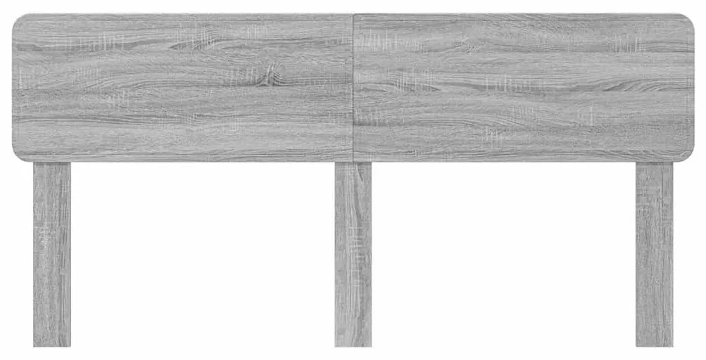 vidaXL Κεφαλάρι με κεφαλάρι Γκρίζο Σονομα 200 cm Επεξεργασμένο ξύλο