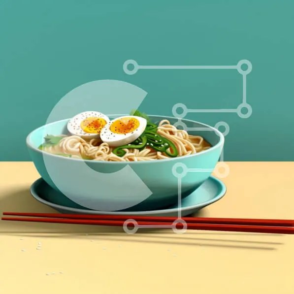 Intra Συλλεκτικό Ξύλινο Παζλ Plywood  4mm - Νόστιμα Noodles Ramen με βραστά αυγά Σε Ξύλινο Κουτί - Διαστάσεις: 10x10 cm – 25 κομμάτια