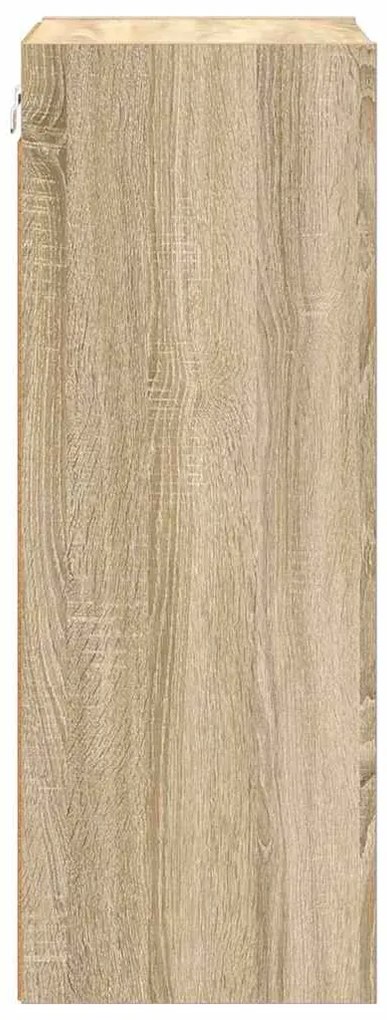 vidaXL Κρεμαστό ντουλάπι με αποθήκευση Δρύς Sonoma 40 x 29,5 x 80 εκ.