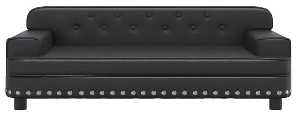 vidaXL Καναπές Παιδικός Μαύρος 90 x 53 x 30 εκ. από Συνθετικό Δέρμα