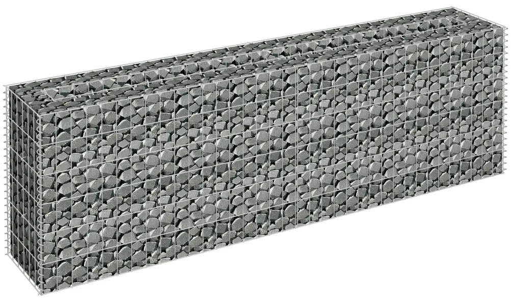 vidaXL Συρματοκιβώτιο-Γλάστρα Υπερυψωμένη 180x30x60 εκ. Γαλβ. Χάλυβας