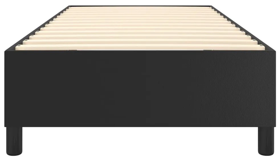 Πλαίσιο Κρεβατιού Boxspring Μαύρο 90x190 εκ. Συνθετικό Δέρμα - Μαύρο