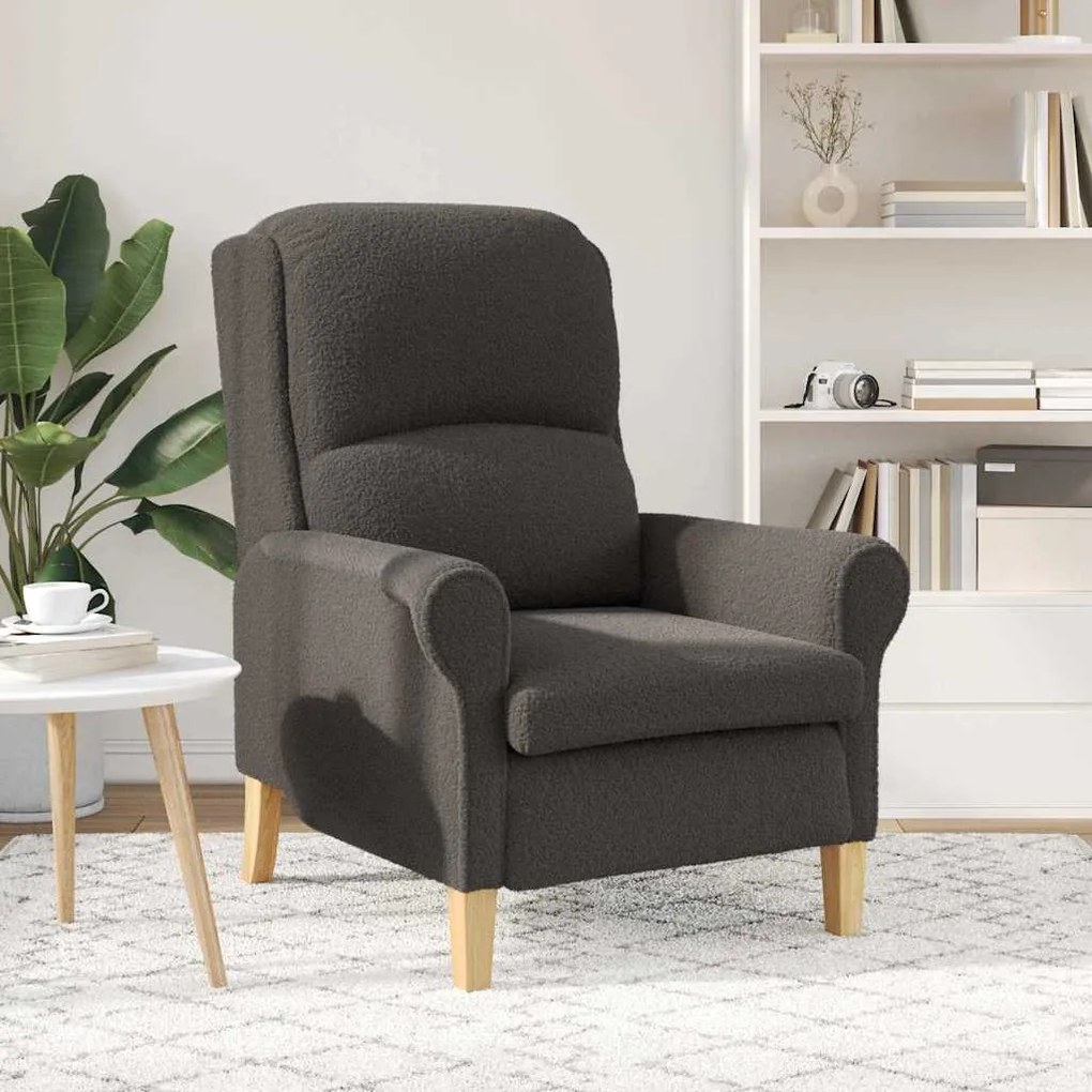vidaXL Πολυθρόνα Σκούρο γκρι 76 x 94 x 102 εκ. ύφασμα