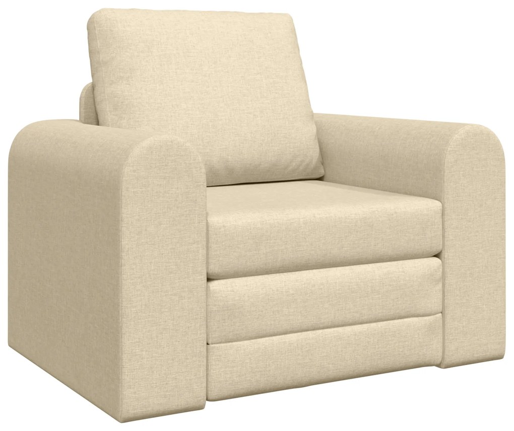 vidaXL Δάπεδο Καναπές Κρεβάτι 2 σε 1 Κρεμ 98x71x83 εκ. Ύφασμα