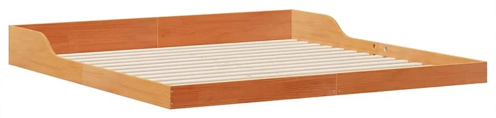 vidaXL Σκελετός Κρεβατιού Καφέ κεριού 200 x 210 cm Μασίφ ξύλο πεύκου