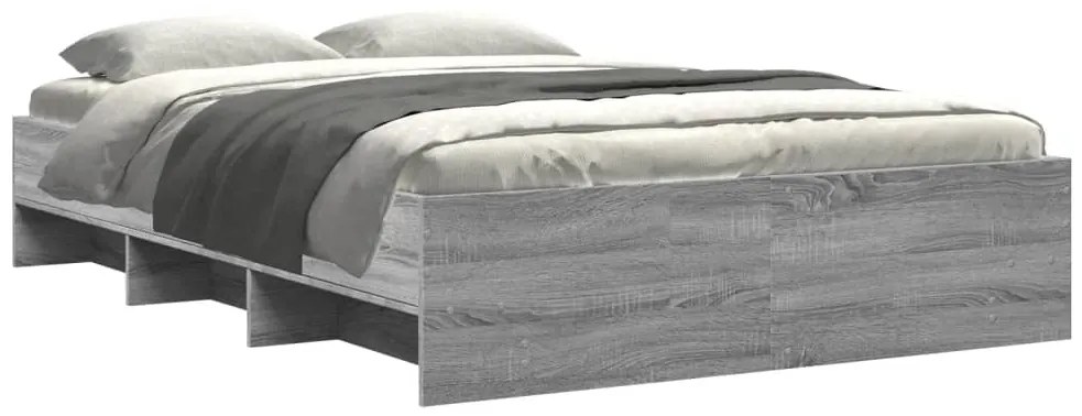 vidaXL Πλαίσιο Κρεβατιού Γκρι Sonoma 120 x 190 εκ. Επεξεργασμένο Ξύλο