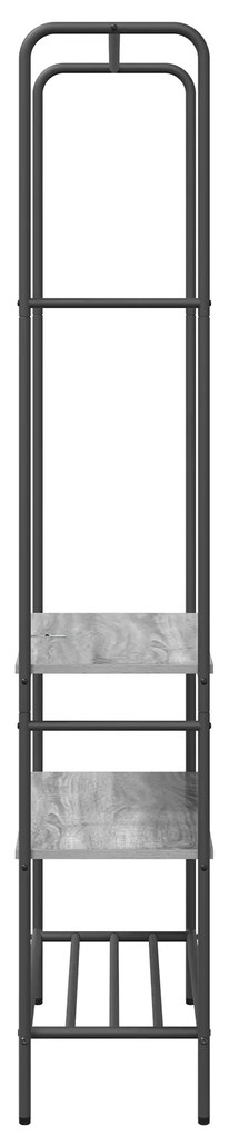 vidaXL Ράφι ρούχων με ράφια Γκρι sonoma 77 x 30 x 171 εκ