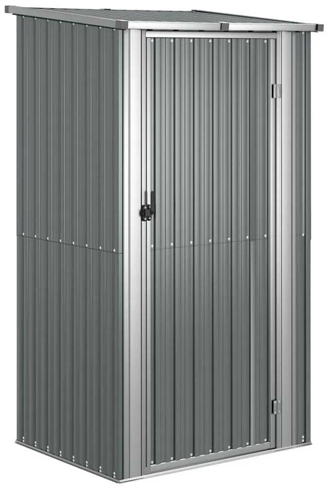 vidaXL Αποθήκη Κήπου Γκρι 118,5 x 97 x 209,5 εκ. Γαλβανισμένο Ατσάλι