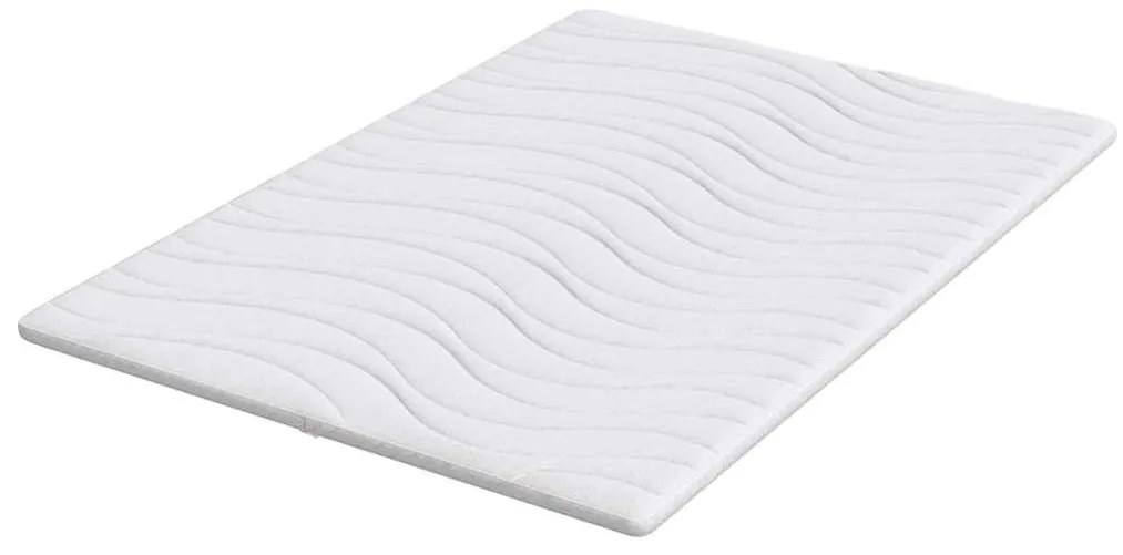 vidaXL Στρώμα επικάλυψης Λευκό 160 x 200 cm Υφασμα Πλεκτό