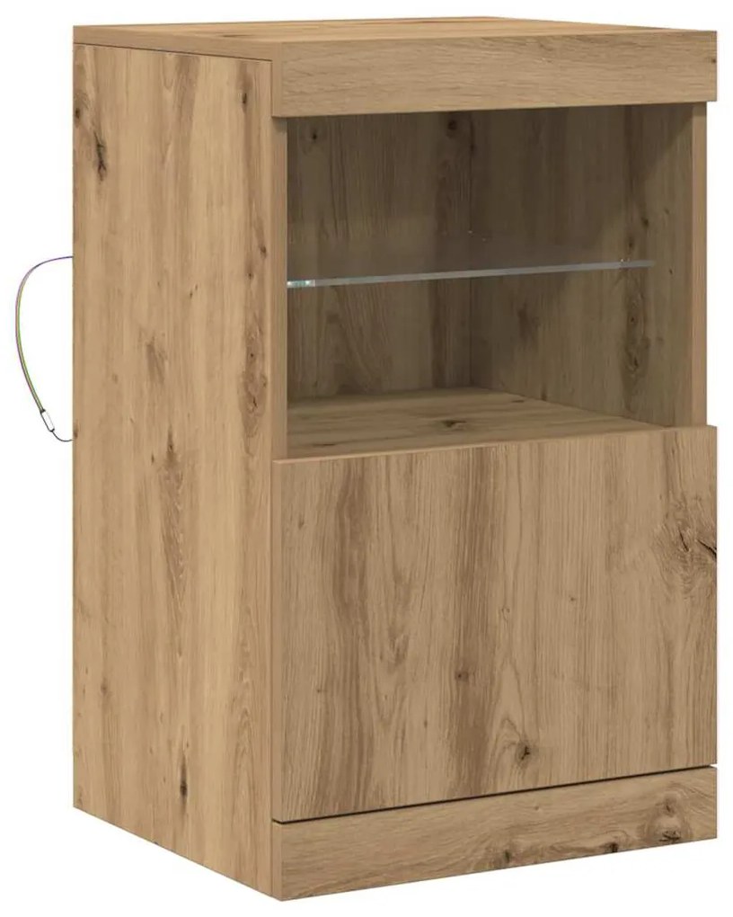 vidaXL Πλαϊνό γραφείο artisan δρυς 41 x 37 x 67 εκ Επεξεργασμένο ξύλο