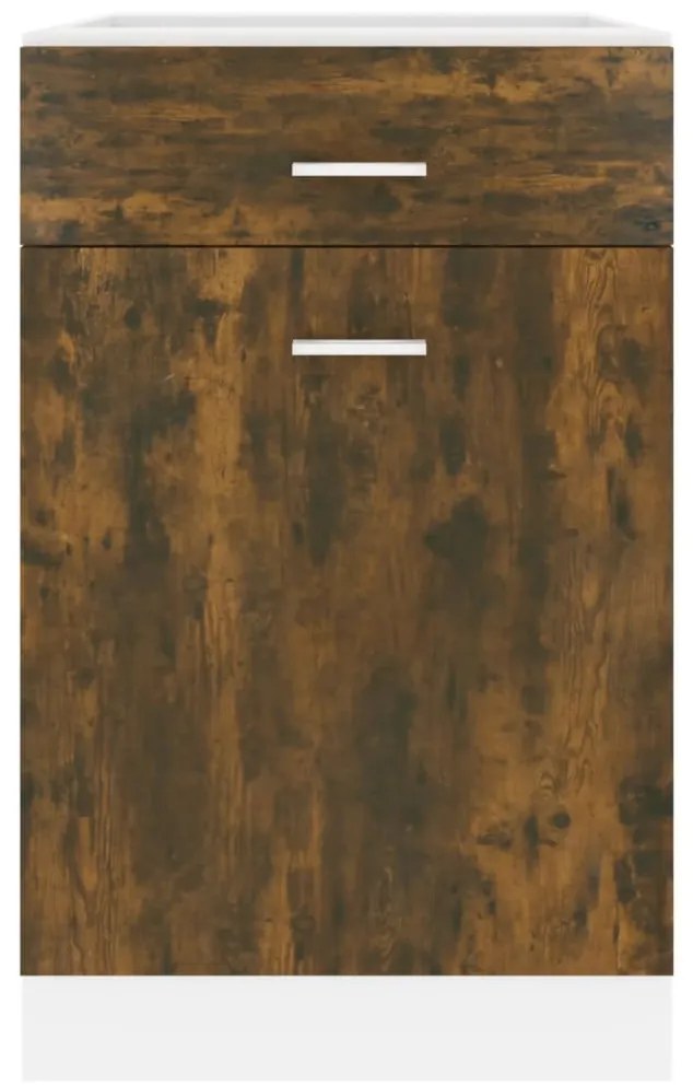 vidaXL Έπιπλο Με Συρτάρι Lyon Καπνιστή Δρυς 50x46x81,5εκ.
