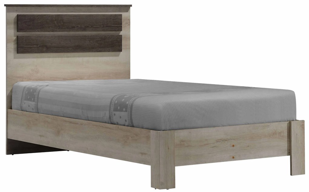 Κρεβάτι μονό OLYMPUS pakoworld σε χρώμα castillo-toro 100x200εκ