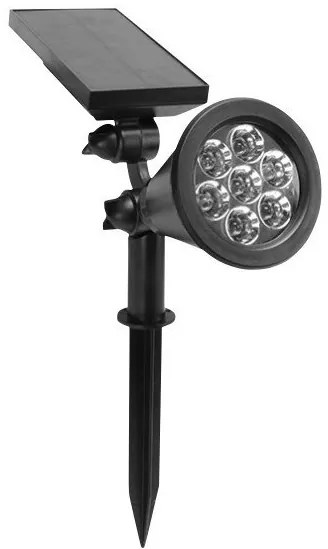 Ηλιακό Φωτιστικό Εδάφους Καρφί LED 4W 6000K ABS Μαύρο 6599 Spotlight-6599-Μαύρο 6599
