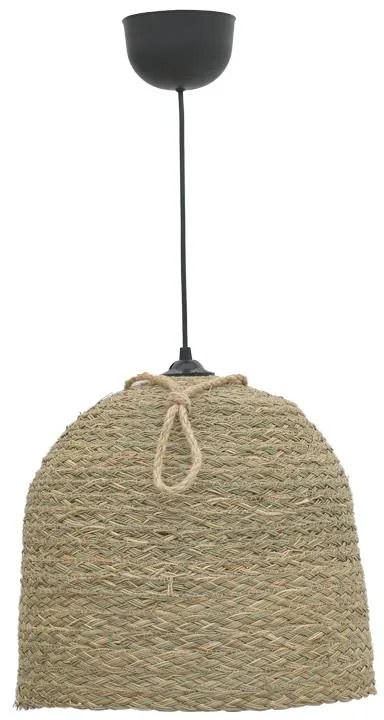 Φωτιστικό οροφής Lamper Inart ψάθινο φυσικό Φ34x87εκ 34x34x87 εκ.