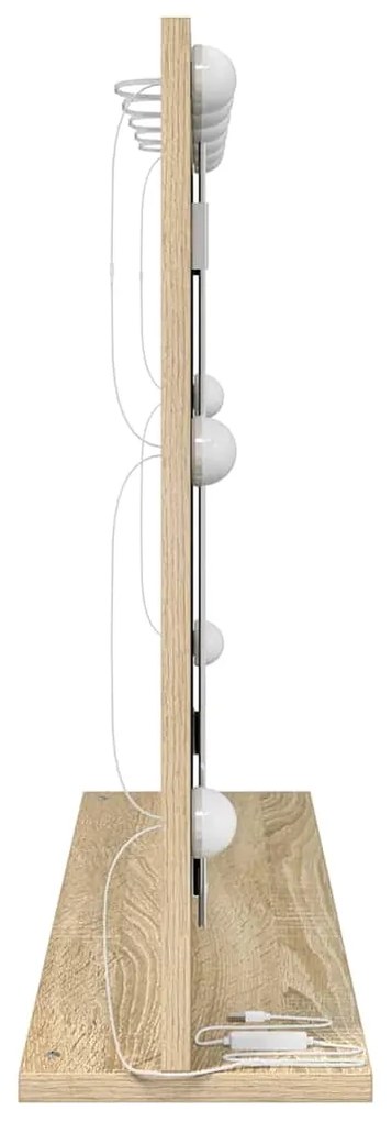 vidaXL Καθρέφτης τουαλέτας Ορθογώνιος Δρύς Sonoma 80 x 55 x 18 εκ.