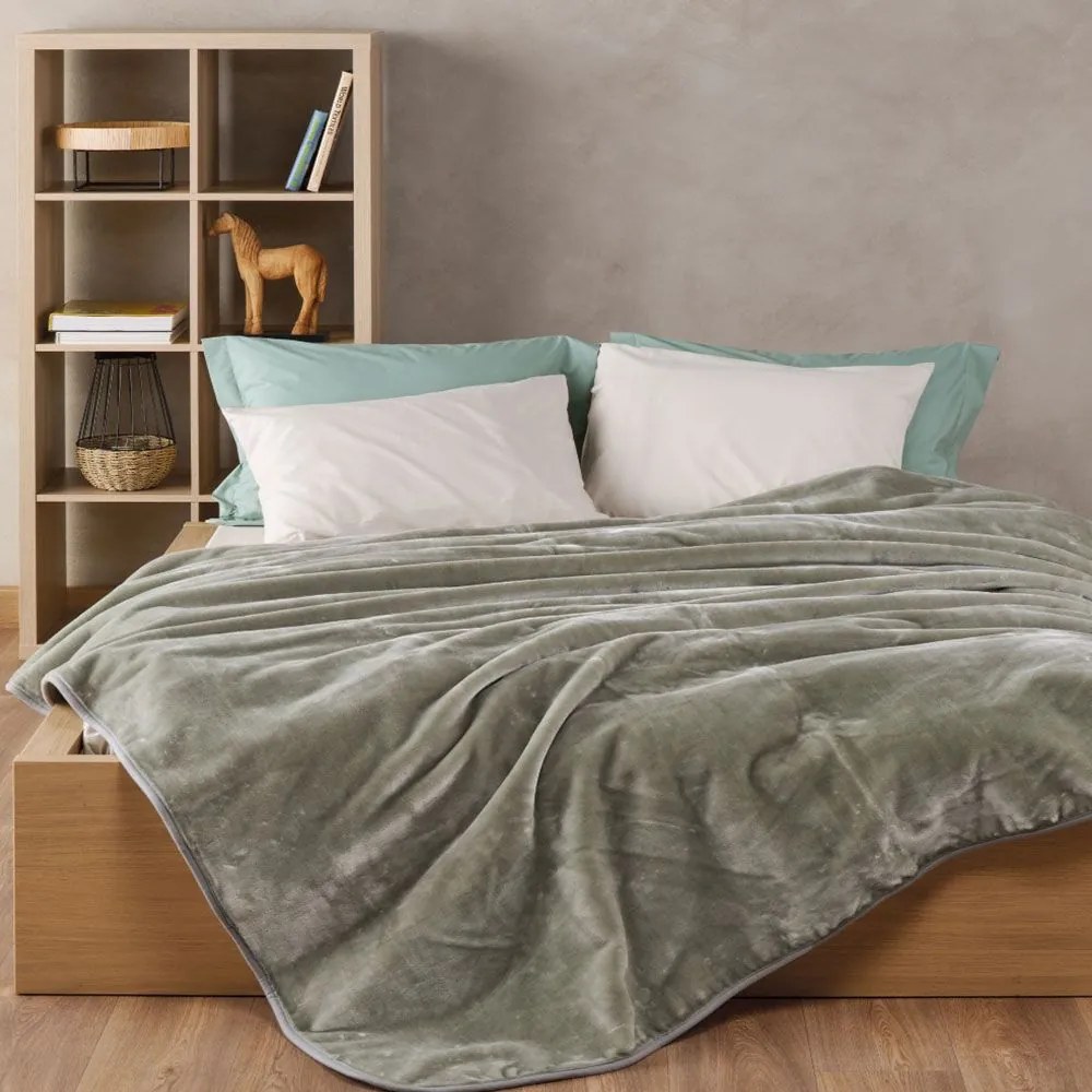 Κουβέρτα Notte 2310 Olive Kentia Υπέρδιπλo 220x240cm Πολυέστερ