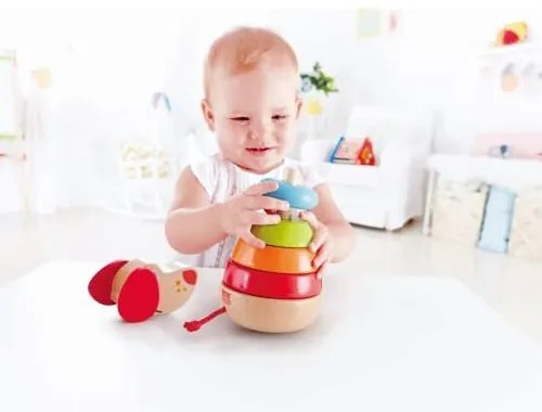 Ξύλινο "Stacker Pepe" Με Ήχους Hape