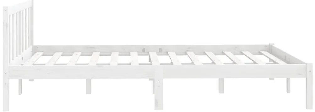 vidaXL Πλαίσιο Κρεβατιού Λευκό 160 x 200 εκ. από Μασίφ Ξύλο Πεύκου